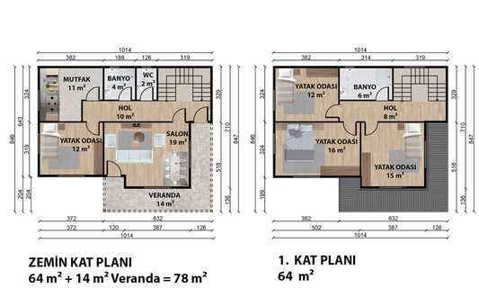 142 m2 Prefabrik Ev | Çift Katlı Prefabrik Ev Modelleri Prime Villa