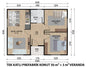 53 m2 Tek Katlı Çelik Ev & Prefabrik Ev Planı | Lüks Ev Modelleri Prime Villa