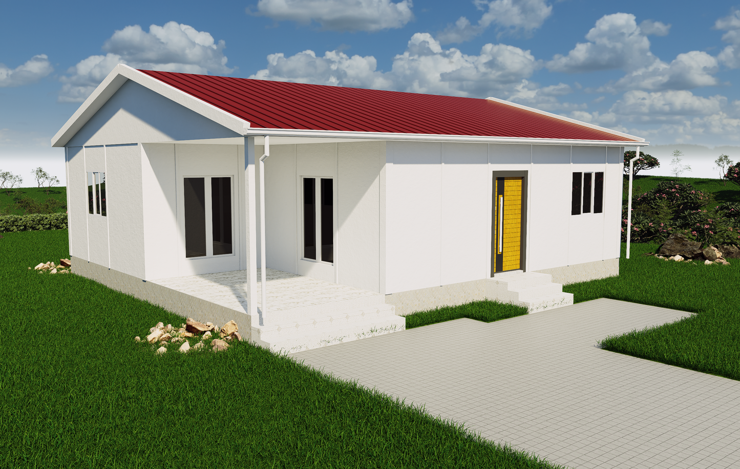 80 m2 Prefabrik Ev |Tek Katlı Prefabrik Ev Modelleri Prime Villa